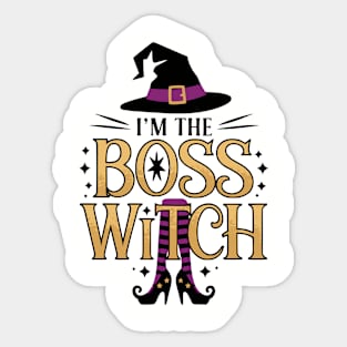 I'm The Boss Witch Sticker